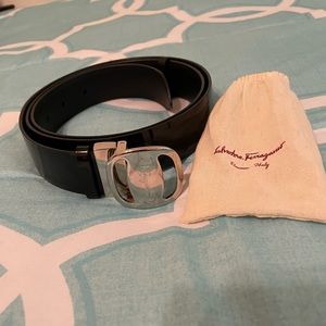 Salvatore Ferragamo Women Black Patent Belt